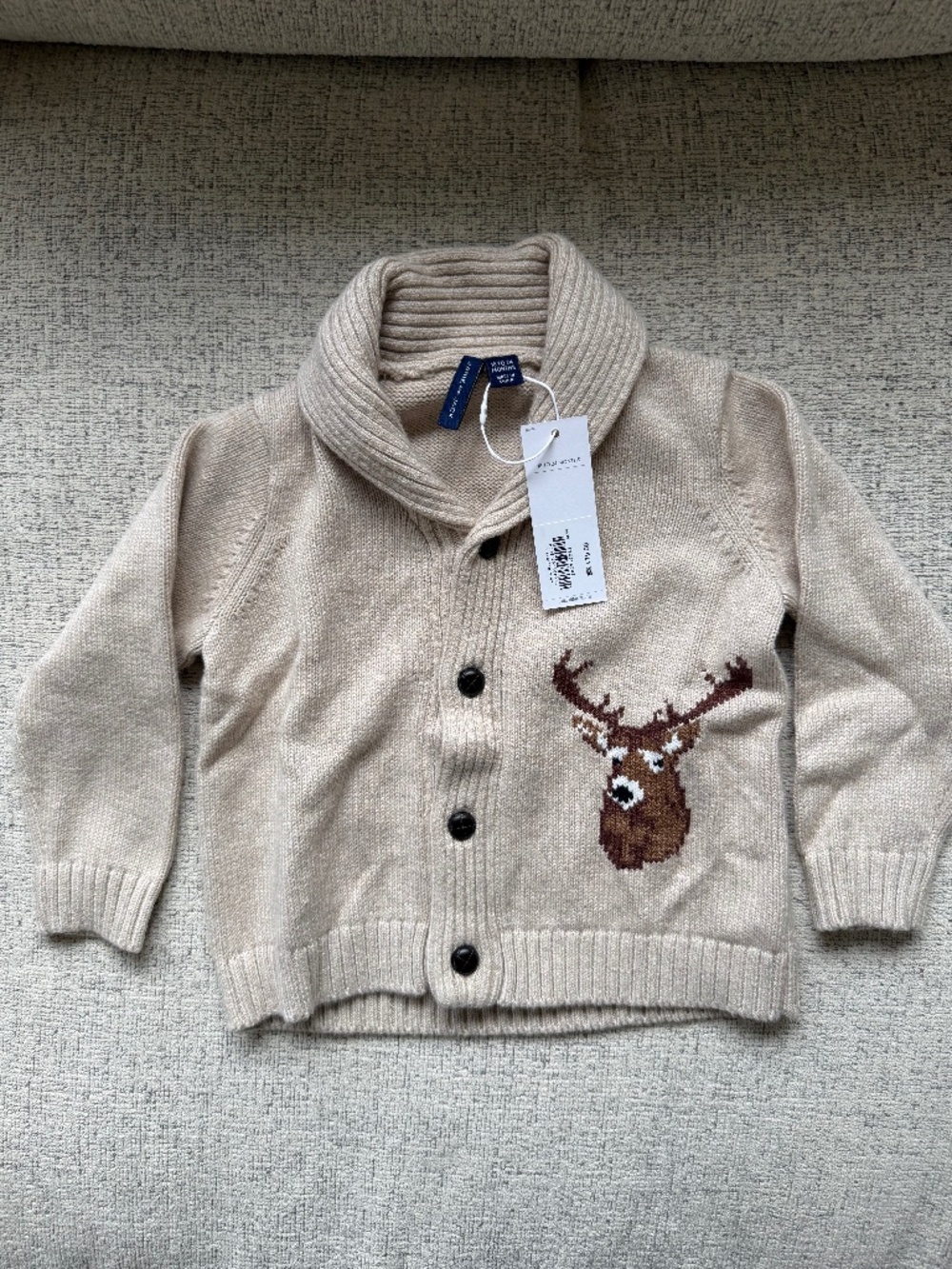 Janie & Jack Cardigan Deer/woods